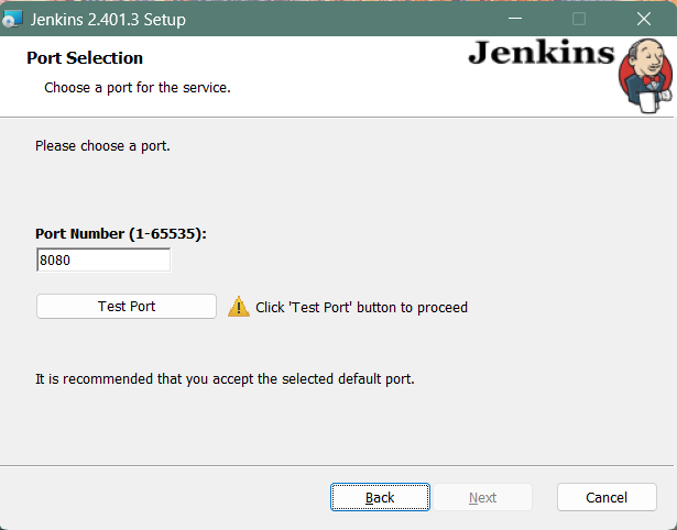 Jenkins Select Port