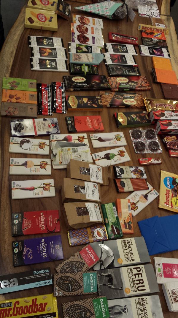 Chocolate table at the GSoC 2018 Mentor Summit