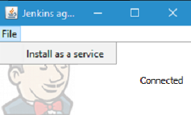 Install agent as a service