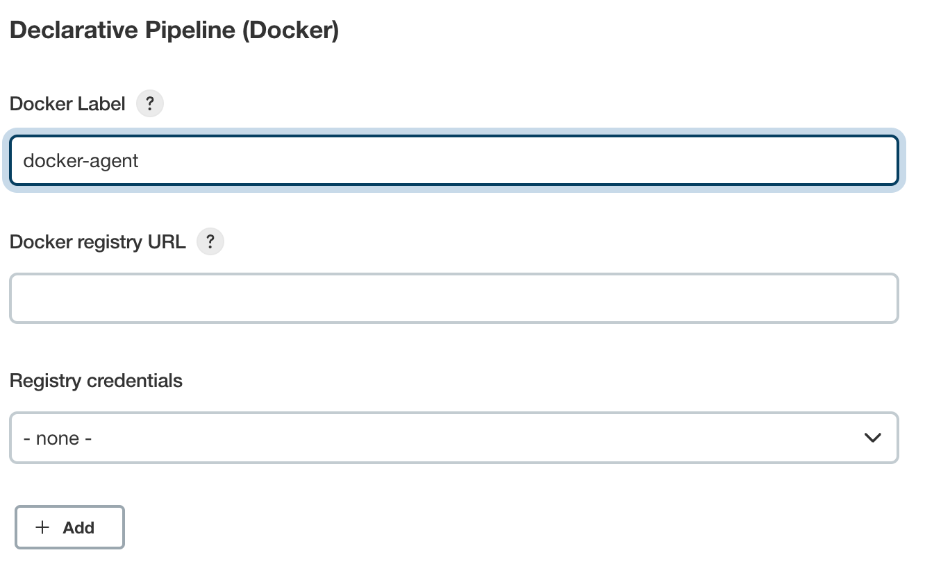 Configuring the Pipeline Docker Label