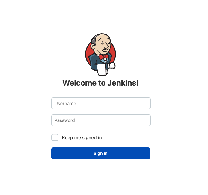 Jenkins login page