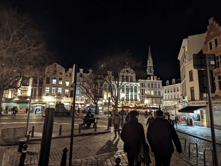Brussels at night.