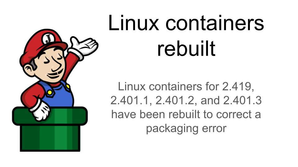 Linux containers rebuilt