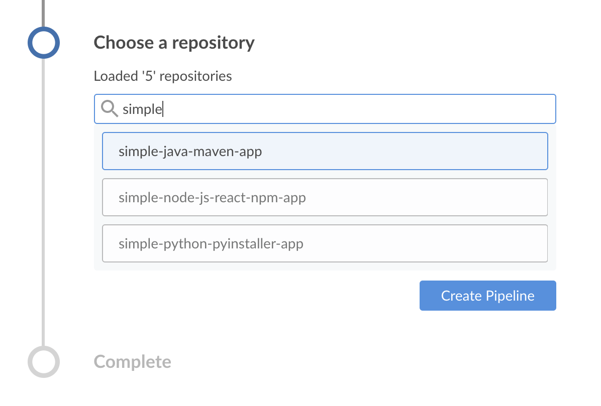 <em>Choose a repository</em>