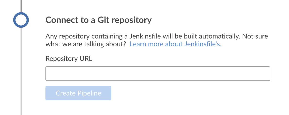 <em>Connect to a Git repository</em>