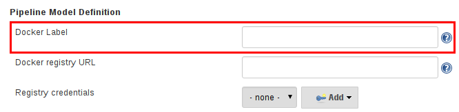 Configuring the Pipeline Docker Label
